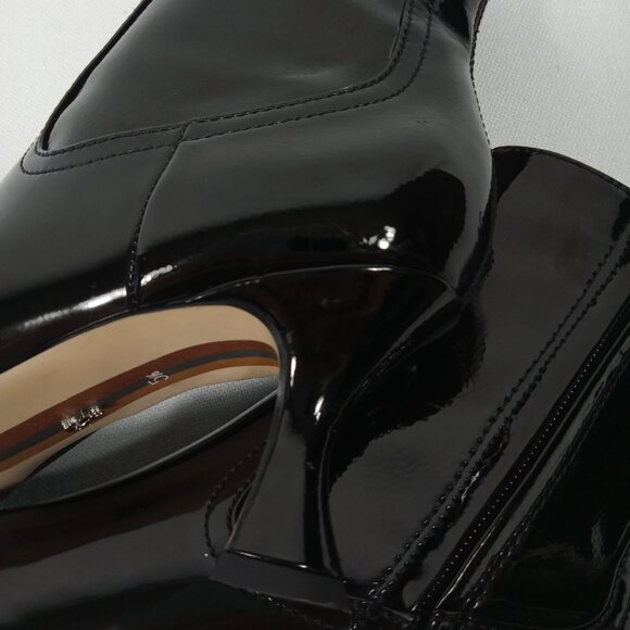 SAM EDELMAN Livia Black Patent Faux Leather Bootie Women's Size 5.5 - Picture 13 of 16